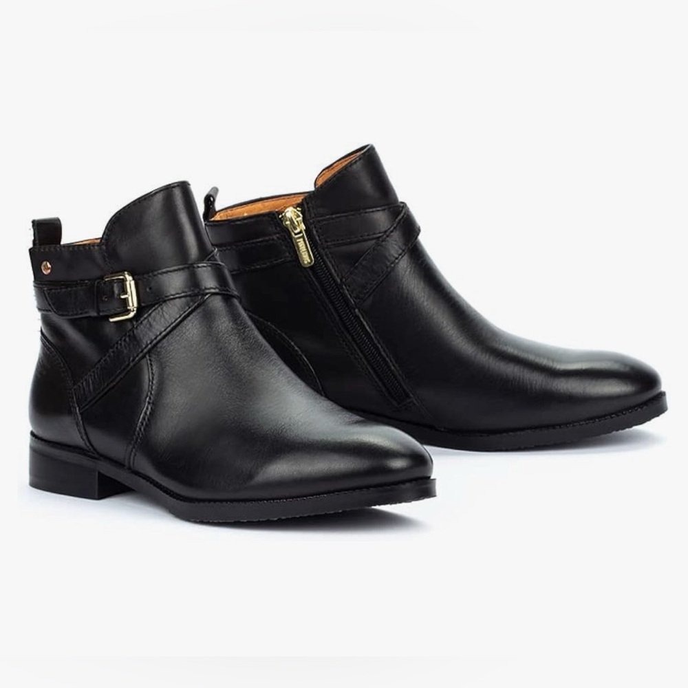 Pikolinos Black Leather Ankle Boots Size 37
